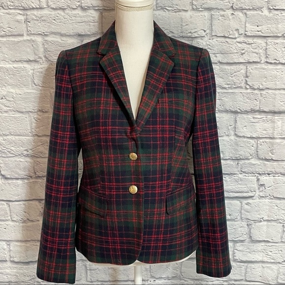 J. Crew Jackets & Blazers - J.Crew Factory Tartan Plaid School Boy Blazer